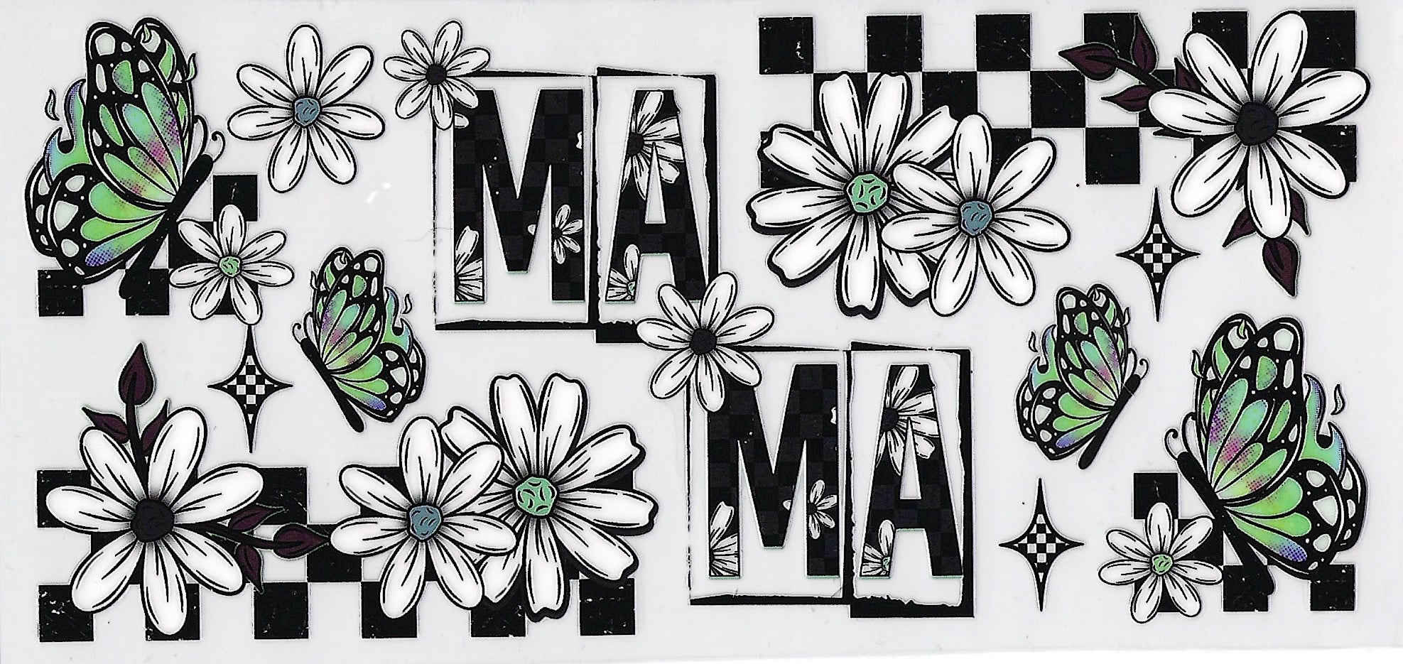 Mama green butterflies